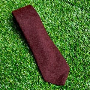 Wallachs 100% Lambswool Skinny Necktie in Brown